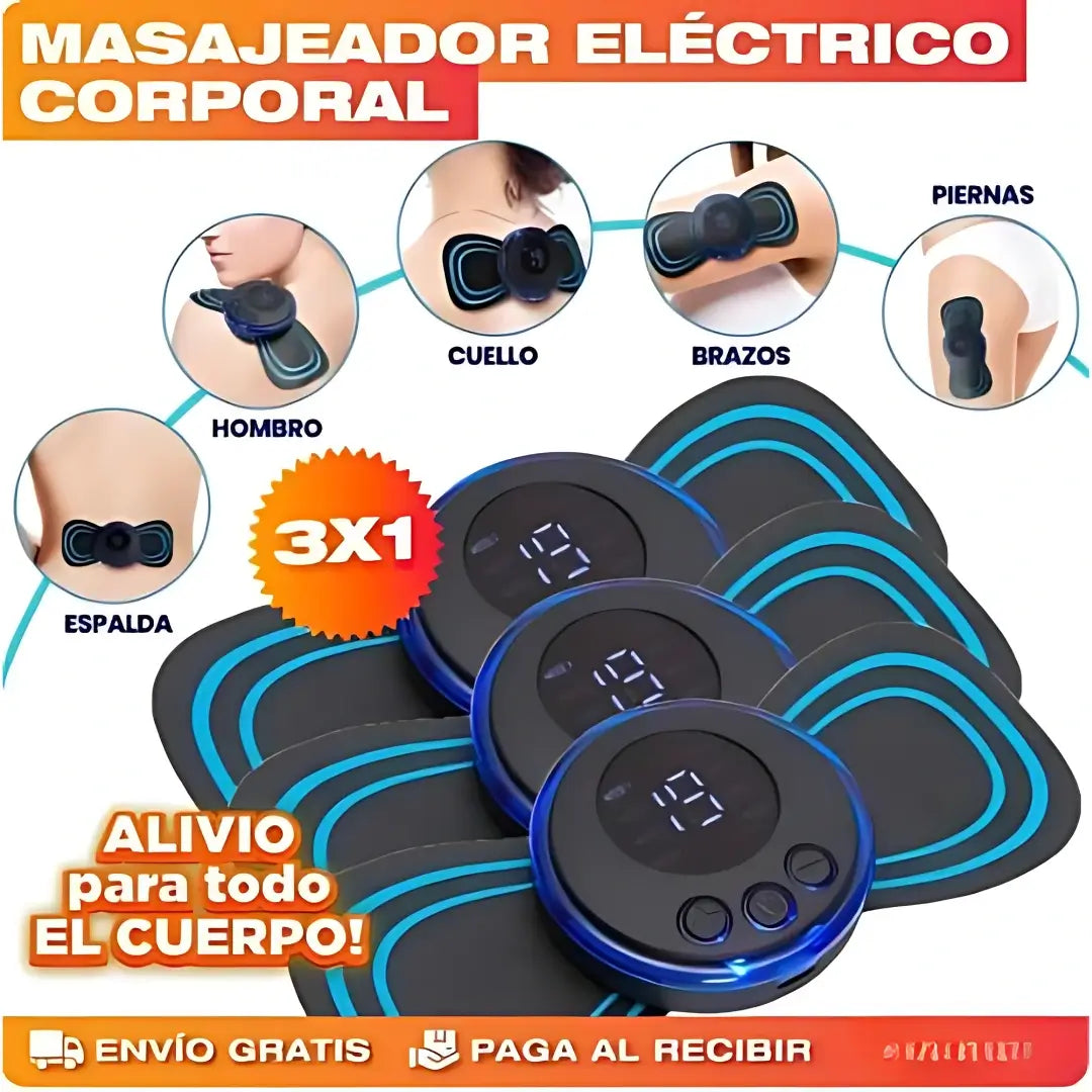 RELAX® MASAJEADOR ELECTRICO CORPORAL x3 UNDS + ENVÍO GRATIS